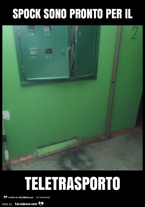 Spock sono pronto per il teletrasporto