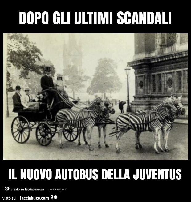 Dopo gli ultimi scandali il nuovo autobus della juventus