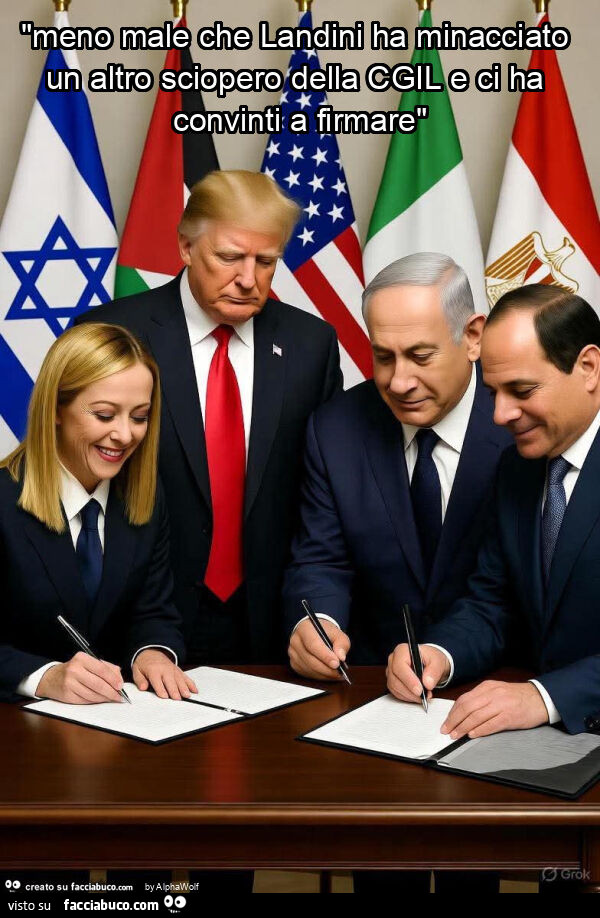 "meno male che landini ha minacciato un altro sciopero della cgil e ci ha convinti a firmare"