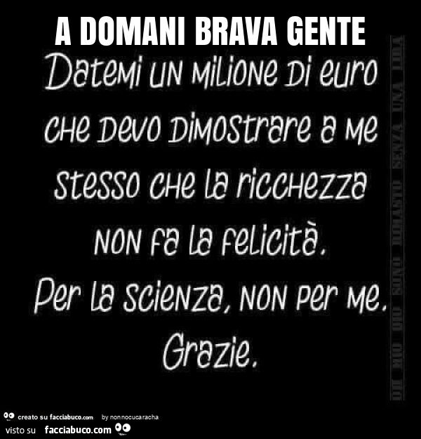 A domani brava gente