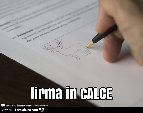 Firma in calce
