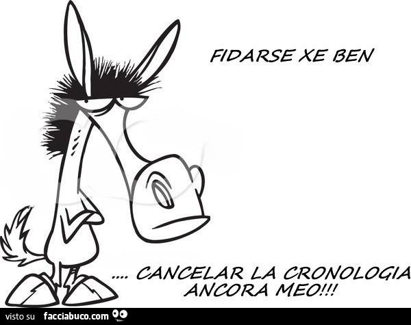 Fidarse xe ben cancelar la cronologia ancora meo