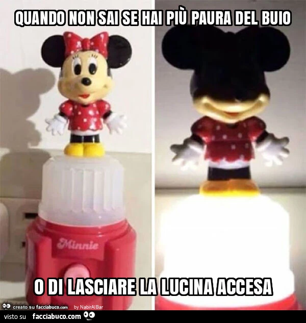 Quando non sai se hai più paura del buio o di lasciare la lucina accesa