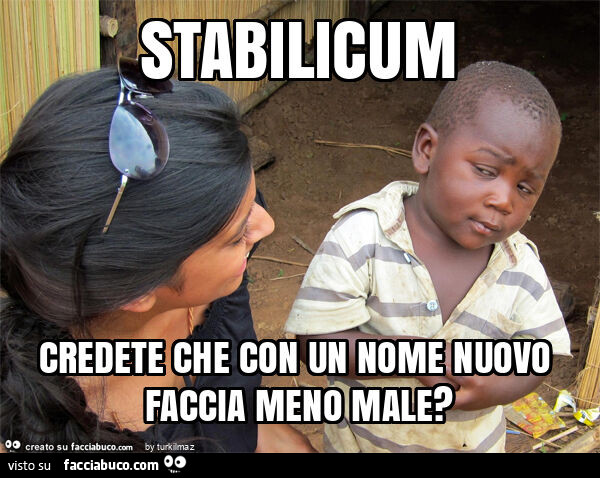 Stabilicum credete che con un nome nuovo faccia meno male?