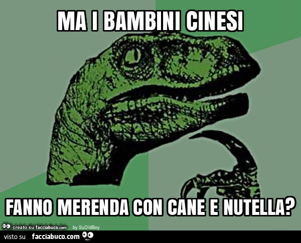 Ma i bambini cinesi fanno merenda con cane e nutella?