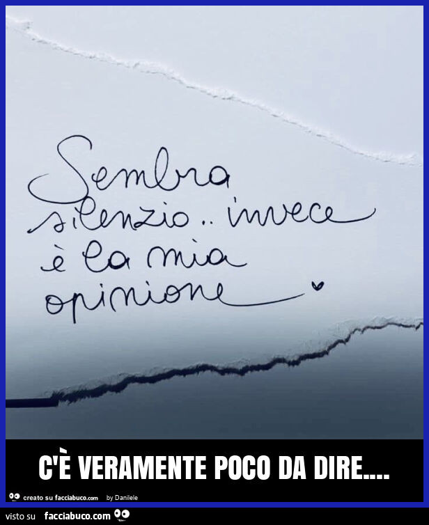 C'è veramente poco da dire