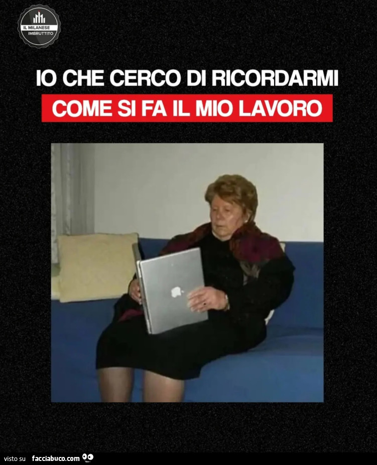 Io che cerco di ricordarmi come si fa il mio lavoro pc