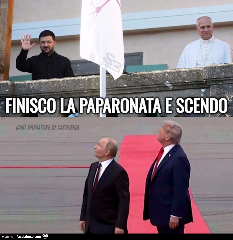 Finisco la paparonata e scendo