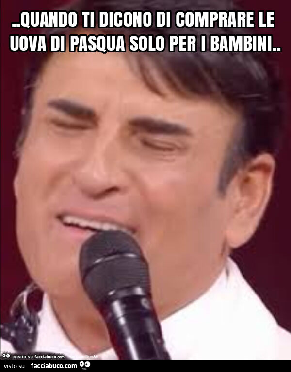 Quando ti dicono di comprare le uova di pasqua solo per i bambini