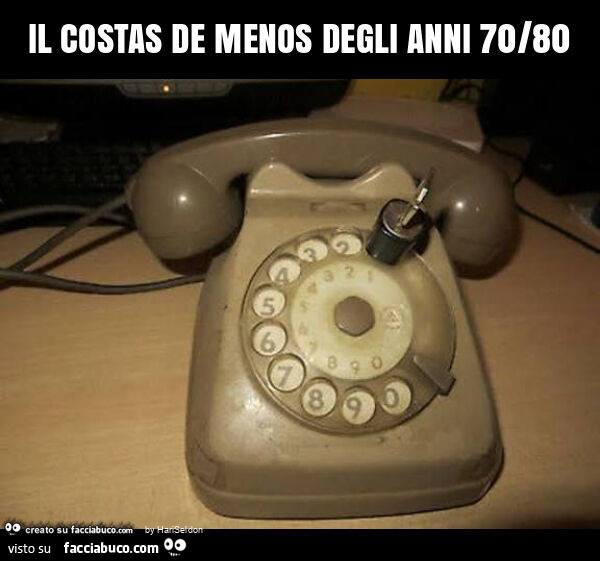 Il costas de menos degli anni 70/80