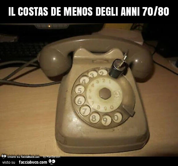 Il costas de menos degli anni 70/80