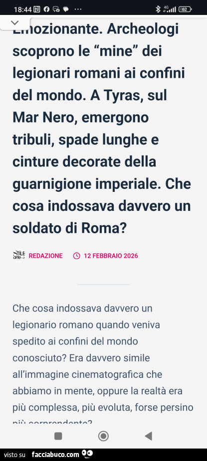 Emozionante. Archeologi scoprono le mine dei legionari romani ai confini del mondo. A tyras, sul mar nero, emergono tribuli, spade lunghe e cinture decorate della guarnigione imperiale. Che cosa indossava davvero un soldato di roma?