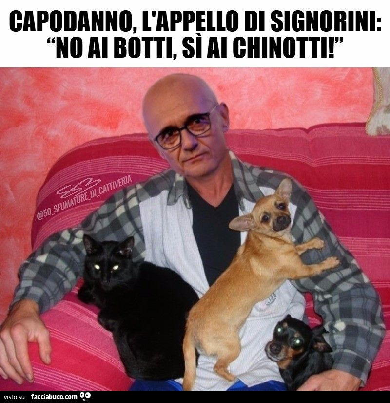 NO AI BOTTI, Sì AI CHINOTTI