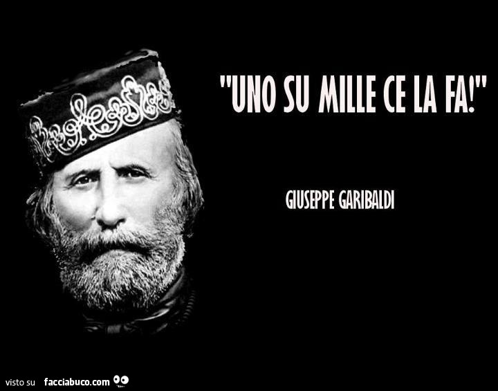 Uno su mille ce la fa. Giuseppe Garibaldi