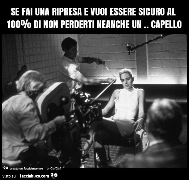 Se fai una ripresa e vuoi essere sicuro al 100% di non perderti neanche un. Capello