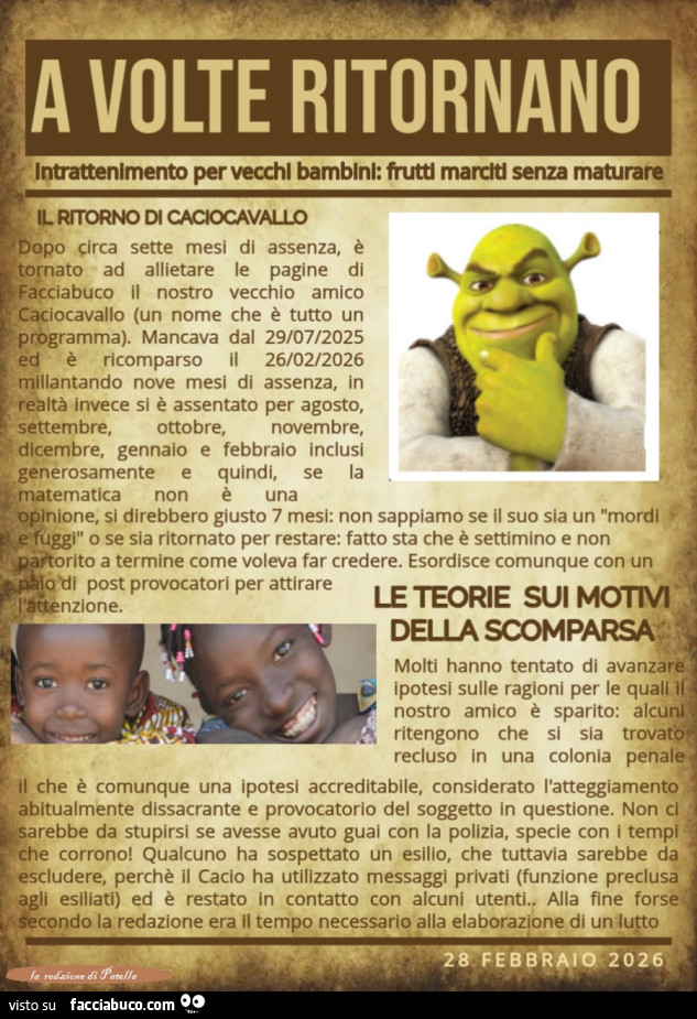 Il ritorno di Caciocavallo