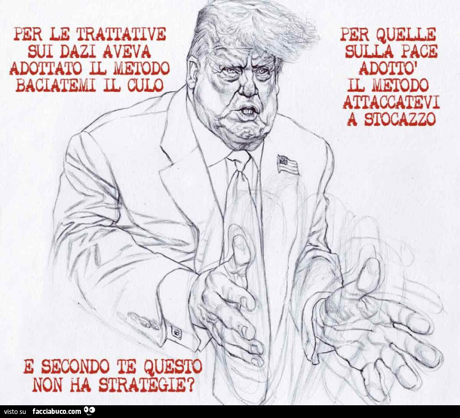 Per le trattative sui dazi aveva adottato il metodo baciatemi il culo