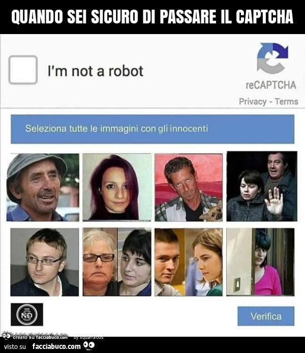 Quando sei sicuro di passare il captcha