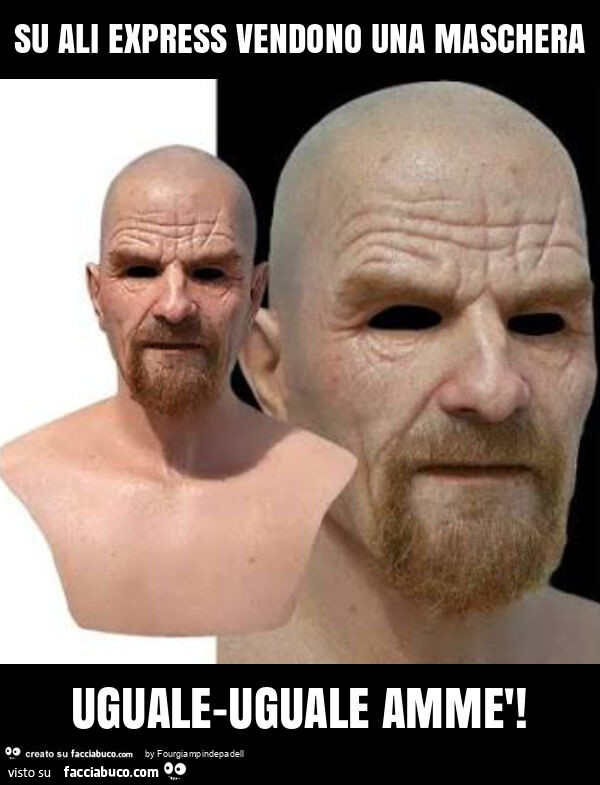 Su ali express vendono una maschera uguale-uguale ammè