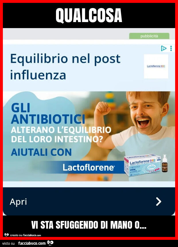 Qualcosa vi sta sfuggendo di mano o