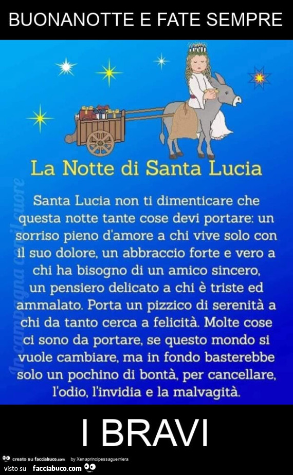 Buonanotte e fate sempre i bravi