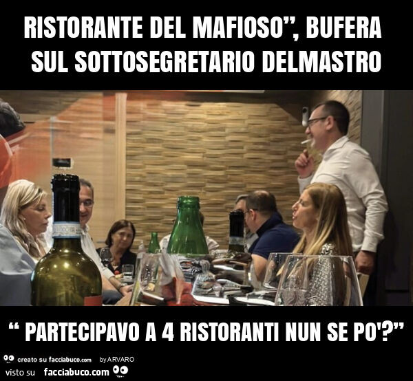 Ristorante del mafioso”, bufera sul sottosegretario delmastro “ partecipavo a 4 ristoranti nun se po'? ”