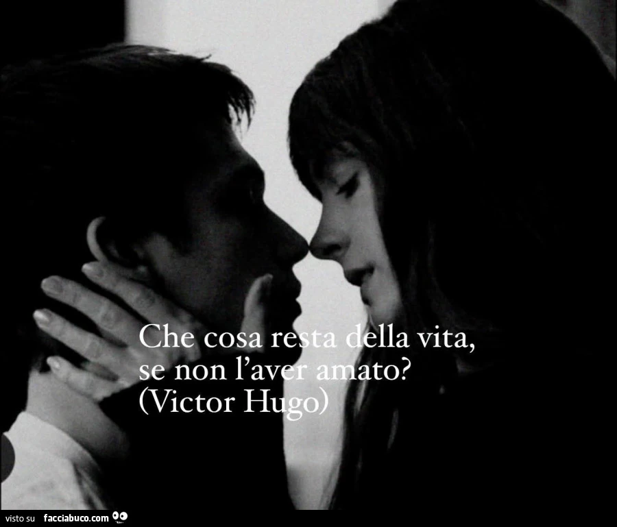 Che cosa resta della vita, se non l'aver amato? Victor Hugo