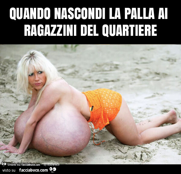 Quando nascondi la palla ai ragazzini del quartiere