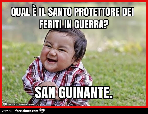 Qual è il santo protettore dei feriti in guerra? San guinante
