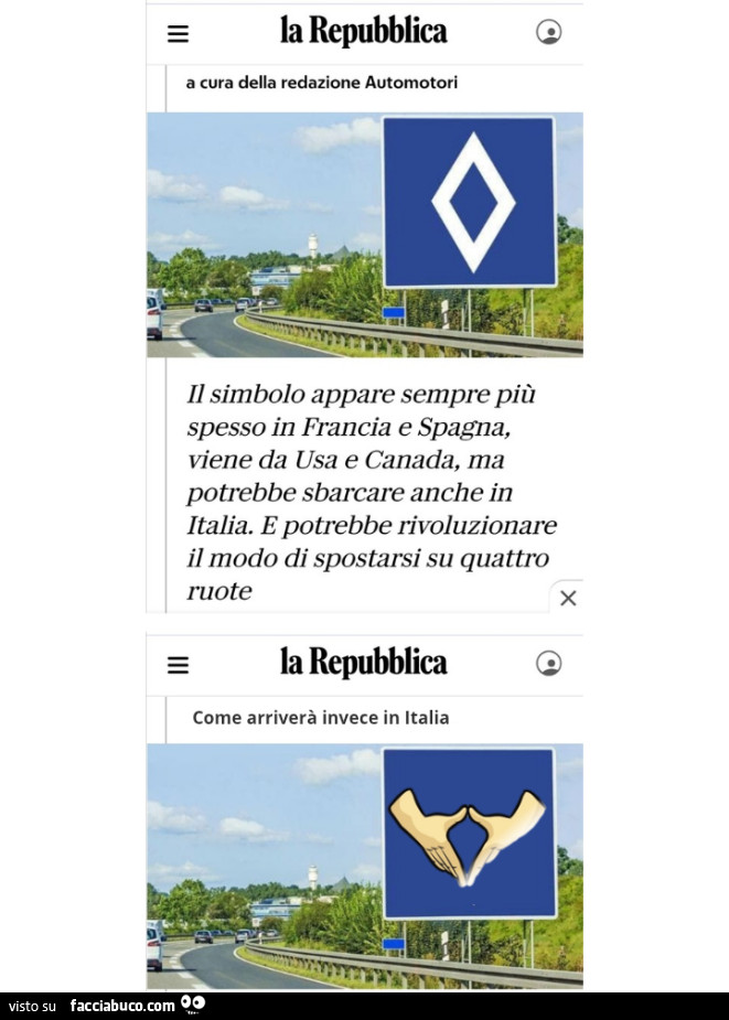 Nuovo cartello stradale