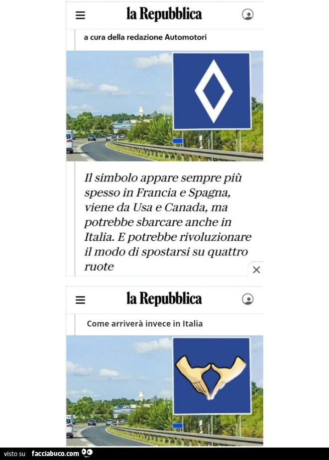 Nuovo cartello stradale