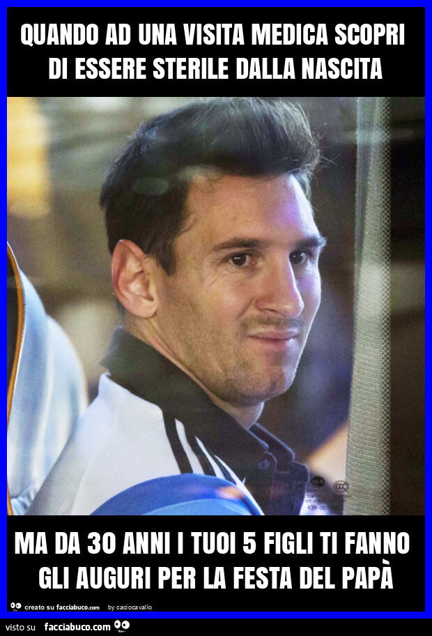 Quando ad una visita medica scopri di essere sterile dalla nascita ma da 30 anni i tuoi 5 figli ti fanno gli auguri per la festa del papà