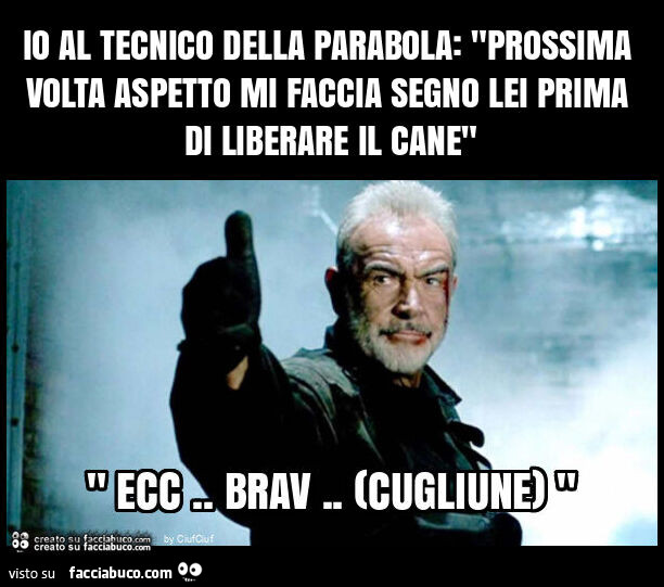 Io al tecnico della parabola: "prossima volta aspetto mi faccia segno lei prima di liberare il cane"