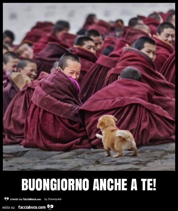 Buongiorno anche a te