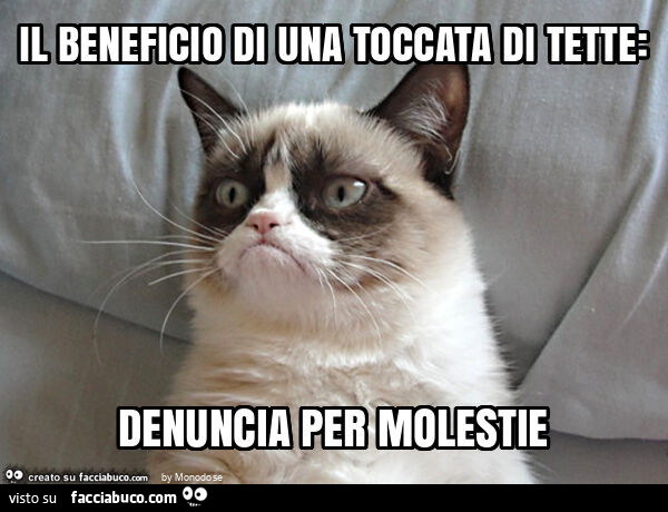 Il beneficio di una toccata di tette: denuncia per molestie