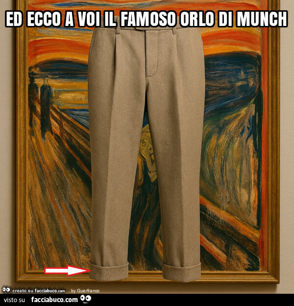 Ed ecco a voi il famoso orlo di munch