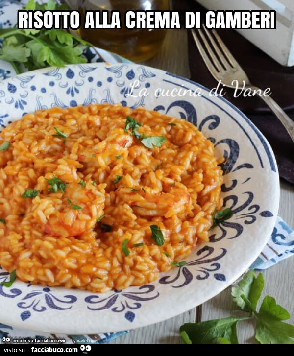 Risotto alla crema di gamberi