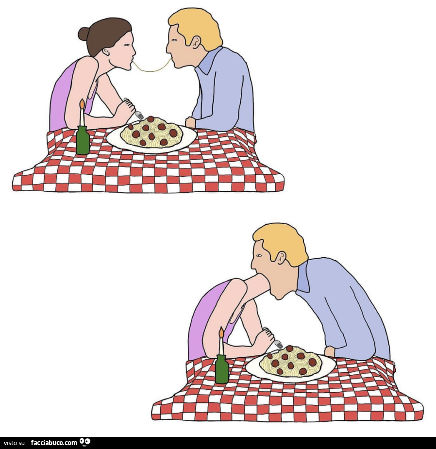 Si mangia la testa di lei oltre che gli spaghetti