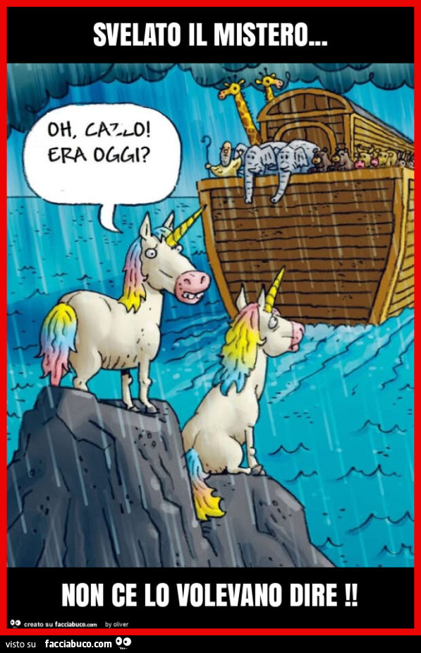 Svelato il mistero&hellip; non ce lo volevano dire