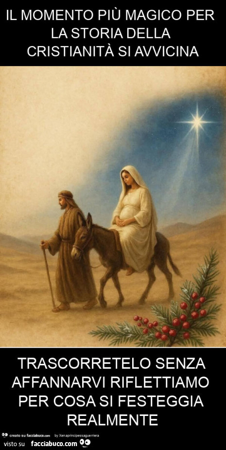 Il momento più magico per la storia della cristianità si avvicina trascorretelo senza affannarvi riflettiamo per cosa si festeggia realmente