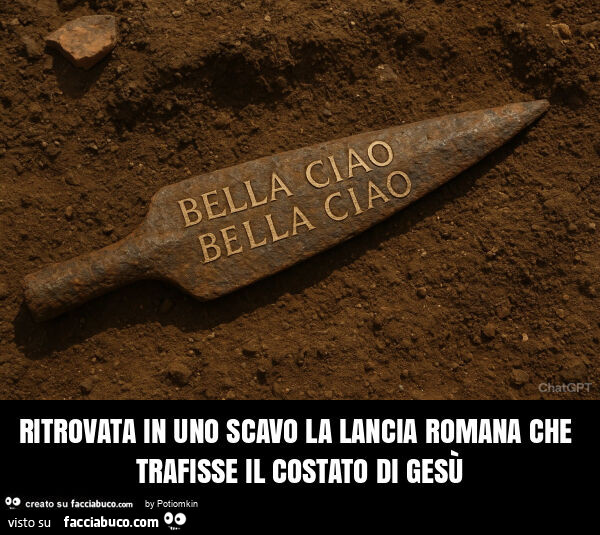Ritrovata in uno scavo la lancia romana che trafisse il costato di gesù