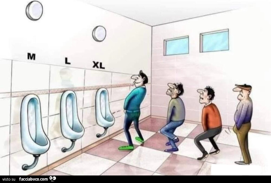 Pipì all'urinatoio XL