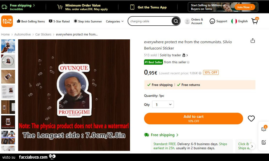 Santino Berlusconi ovunque proteggimi dai comunisti