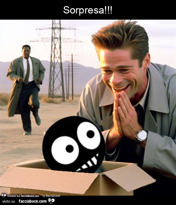 Sorpresa! Da Seven&hellip; Brad Pitt trova Facciabuco nella scatola