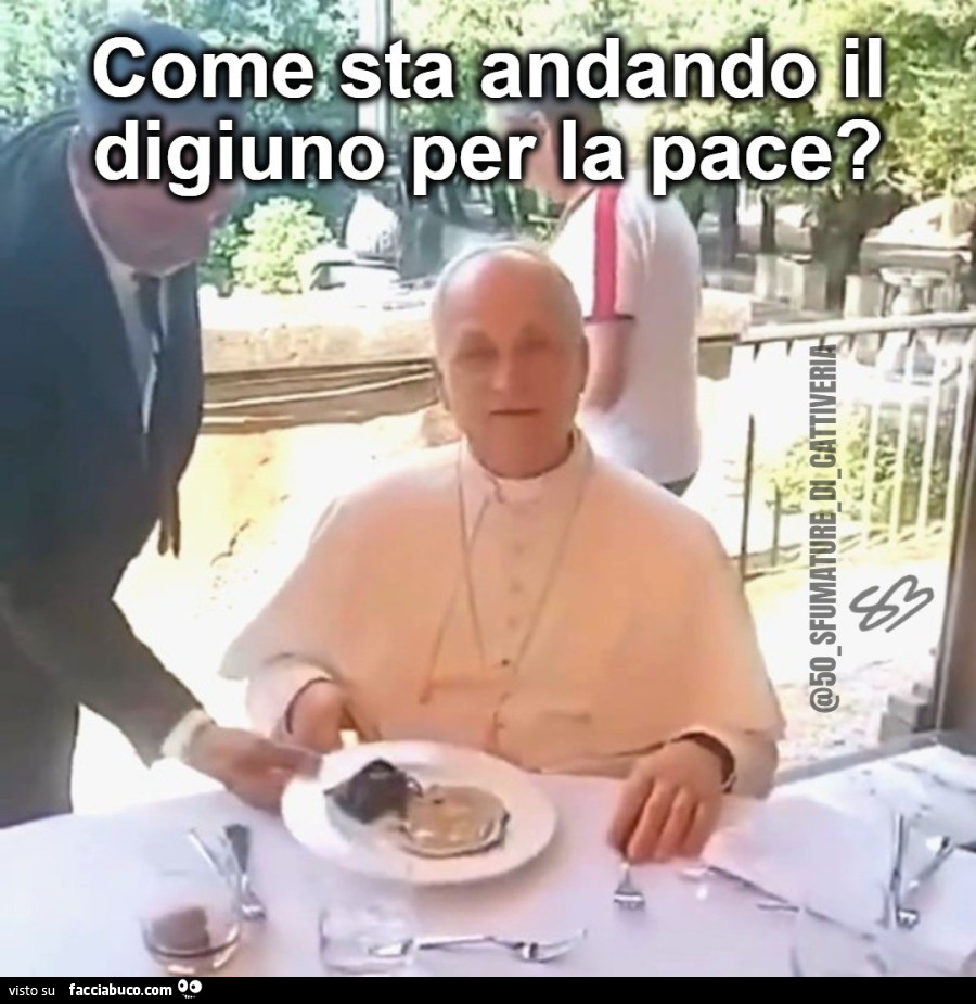 Come sta andando il digiuno per la pace?
