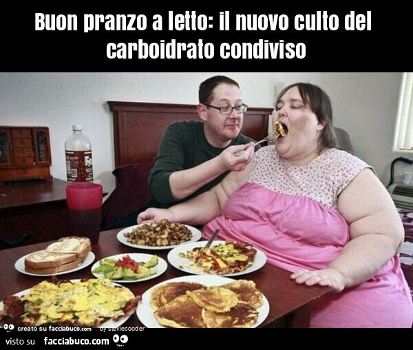 Buon pranzo a letto: il nuovo culto del carboidrato condiviso