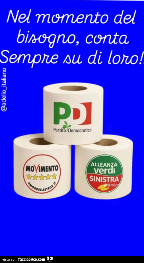 Nel momento del bisogno conta sempre su di loro. PD