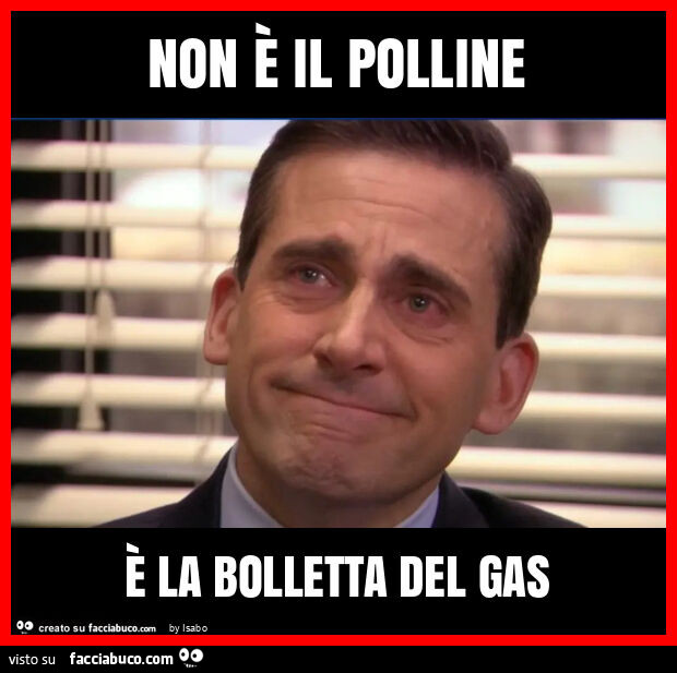 Non è il polline è la bolletta del gas