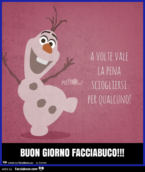 Buon giorno facciabuco