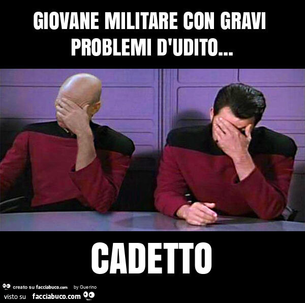 Giovane militare con gravi problemi d'udito… cadetto